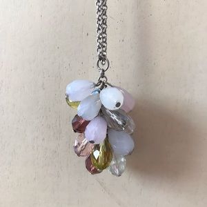 Long necklace with multi colored beads